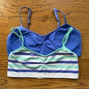 Bundle of 2 Fruit Of The Loom Girls wireless Bra Light Padded Adjustable Blue 36